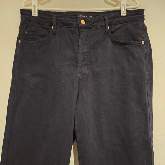 Judy Blue Tummy Control Wide Leg Crop in Dark Navy, Size 15/32, Style 88807 - Picture 4 of 9